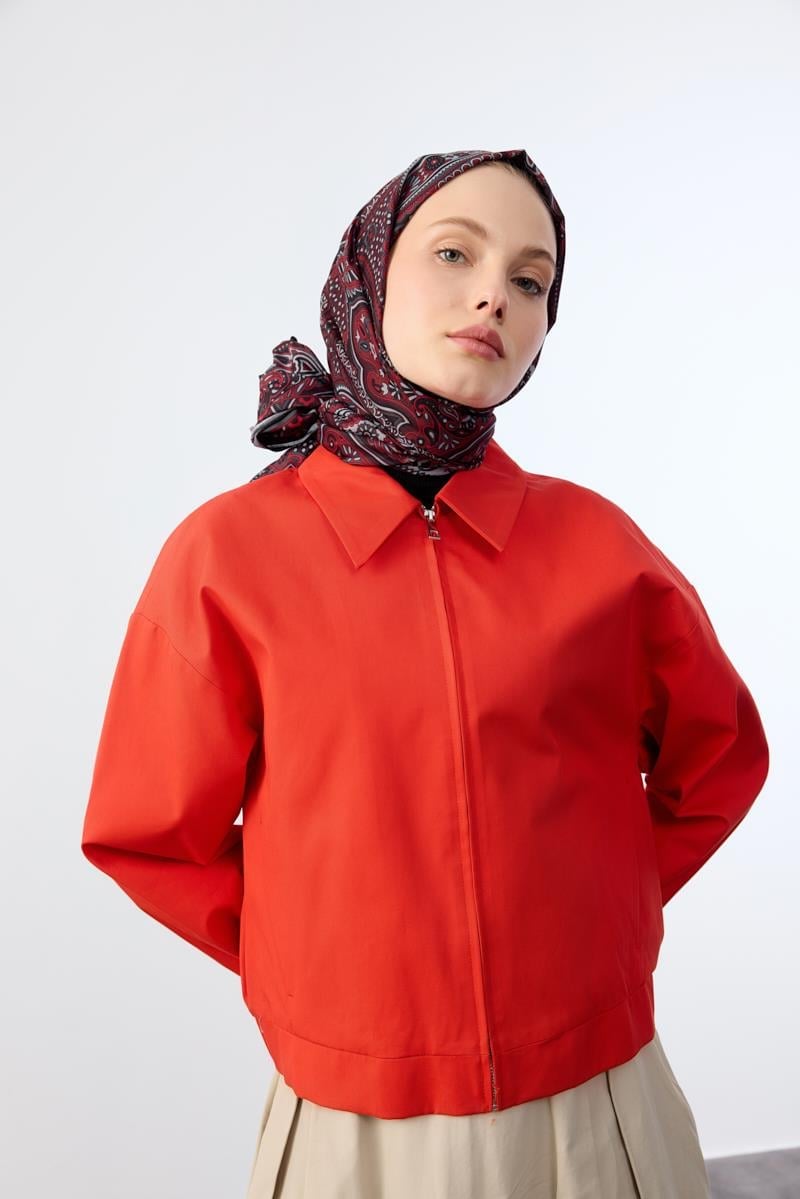  Etnik Retro Desen Pamuklu Bordo Şal