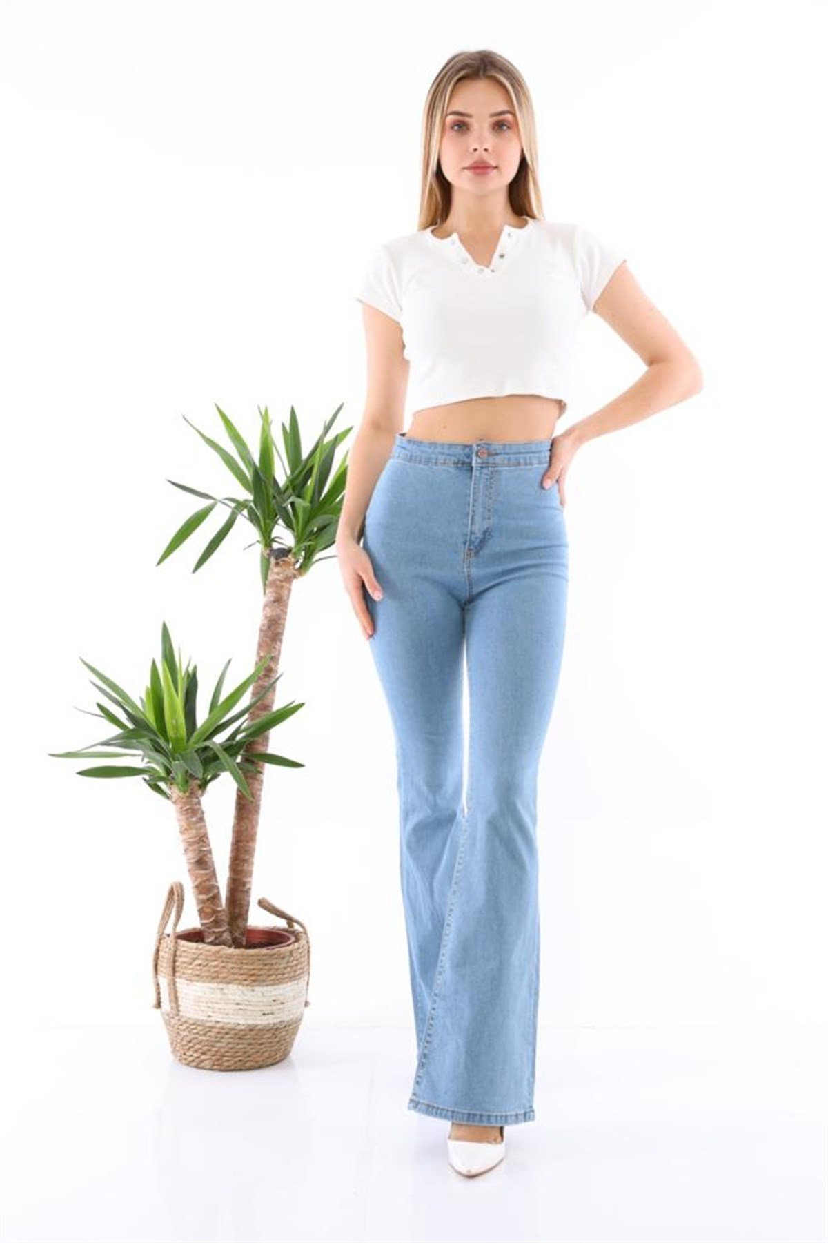 Bayan Tayt Model İspanyol paça pantolon