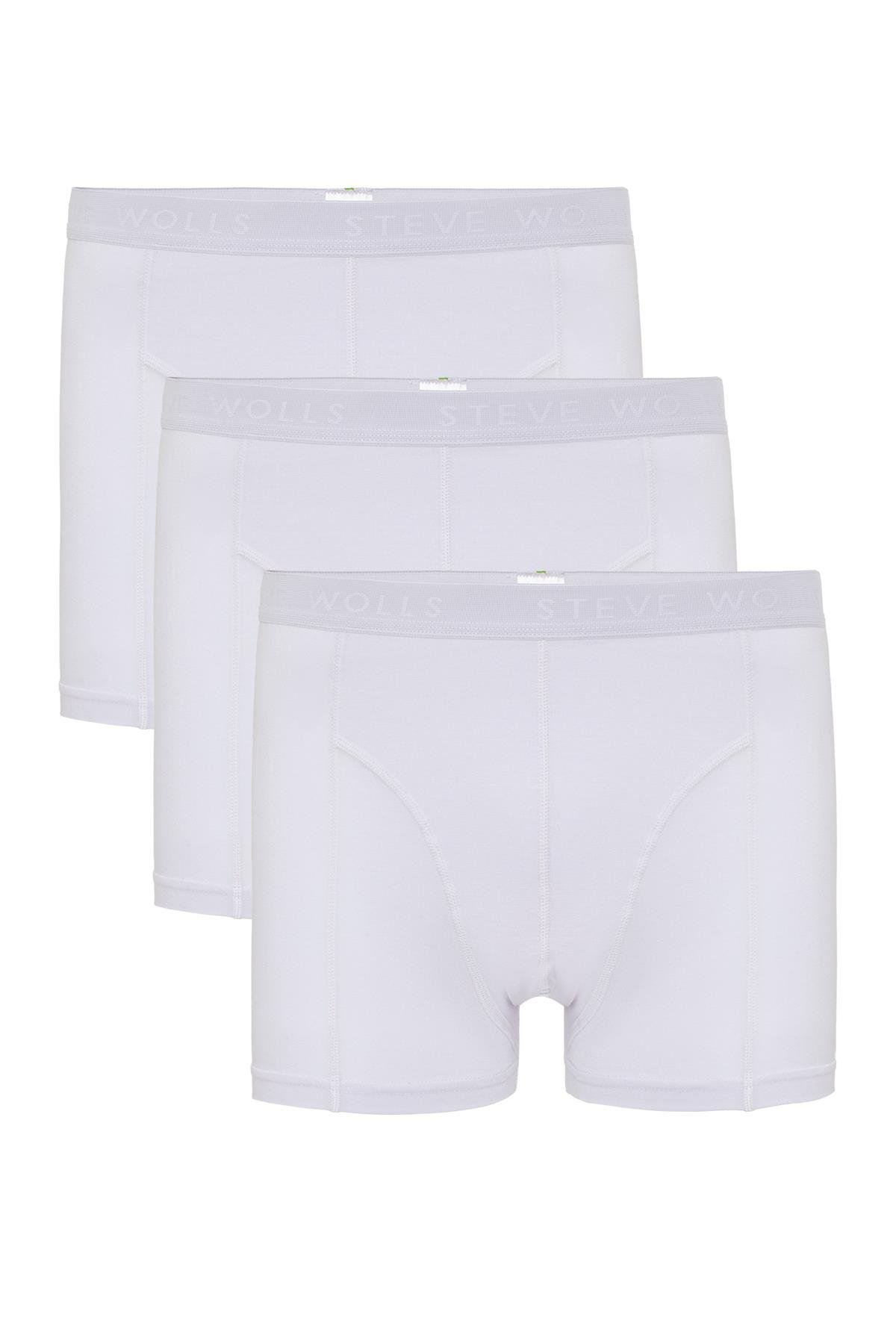 Erkek Beyaz 3’Lü Klasik Bambu Boxer - 25101