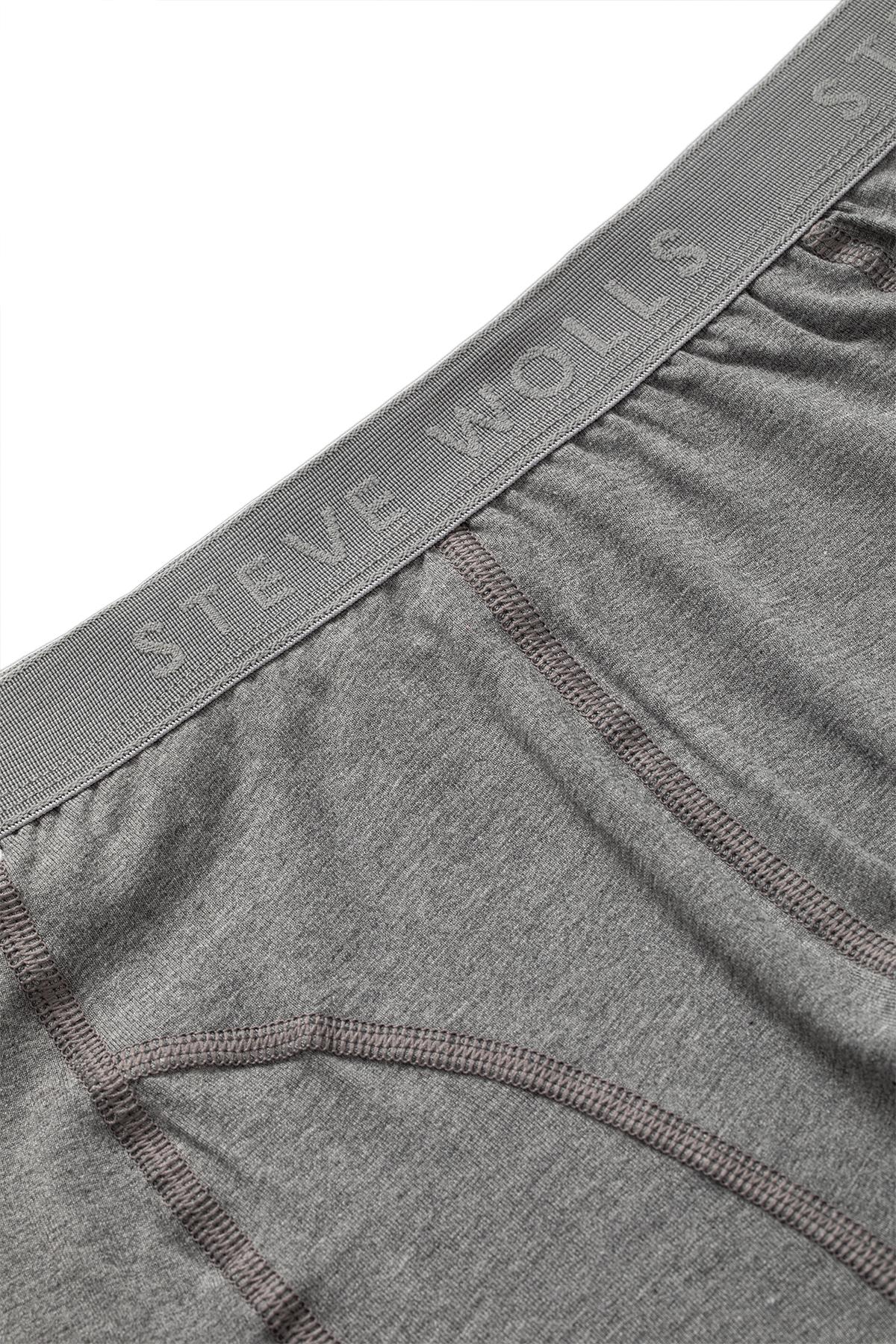 Erkek Gri 3’Lü Klasik Bambu Boxer - 25101