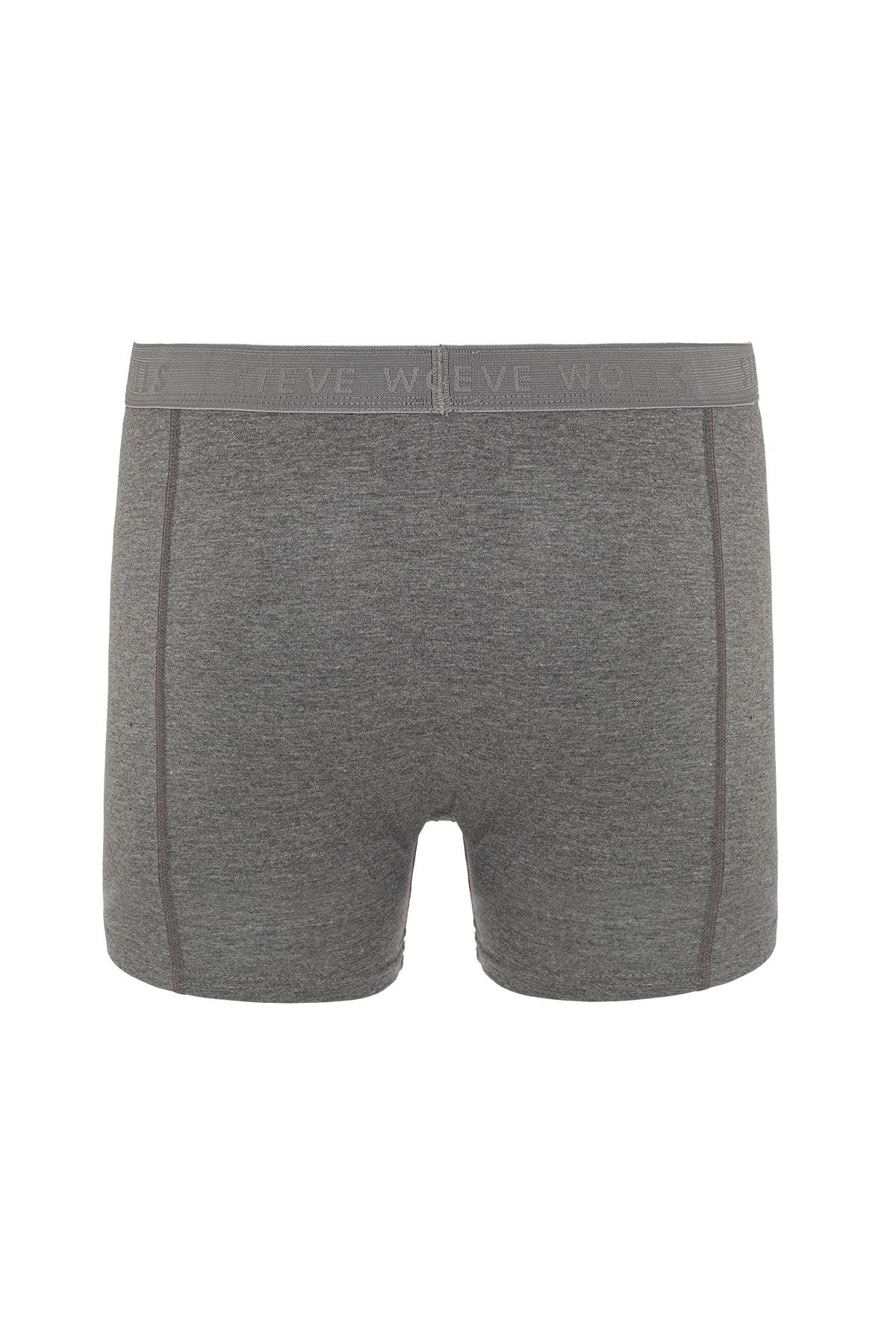 Erkek Gri 3’Lü Klasik Bambu Boxer - 25101
