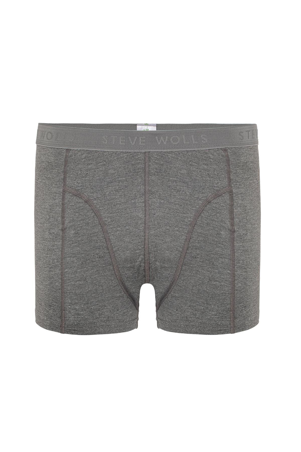 Erkek Gri 3’Lü Klasik Bambu Boxer - 25101
