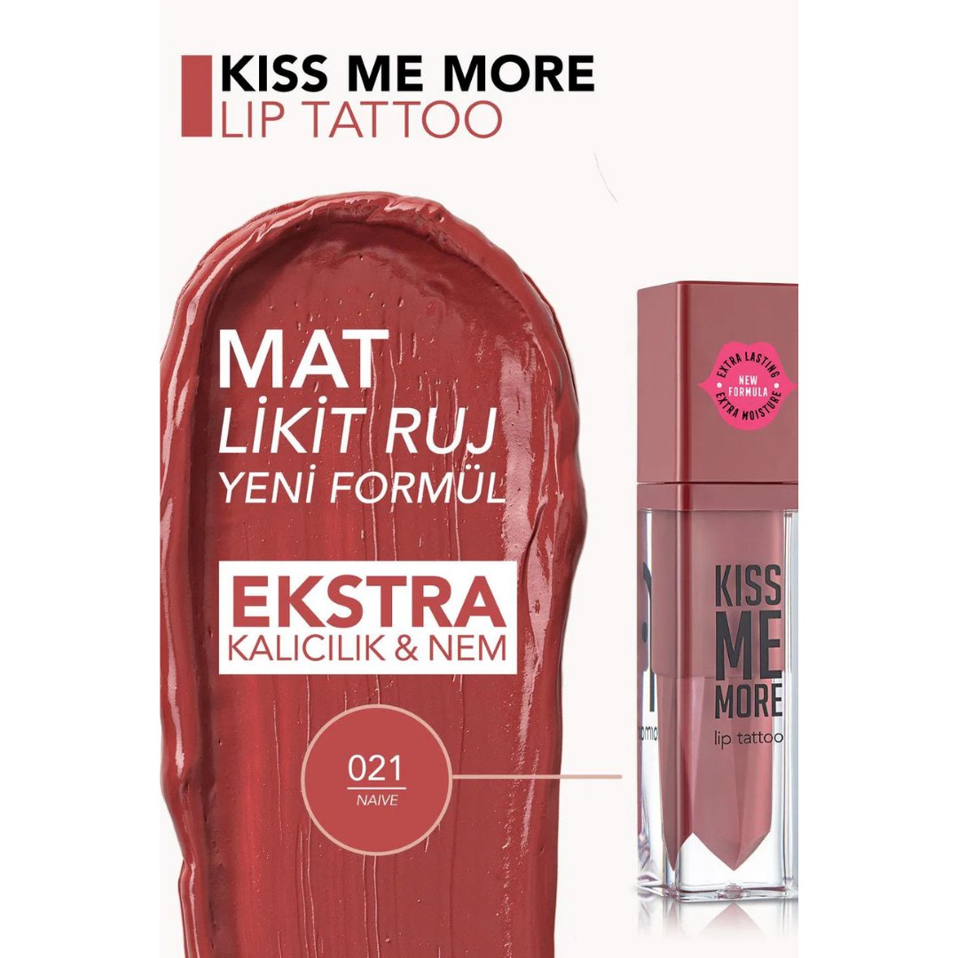 Flormar Kiss Me More Lip Tattoo 021 Naive