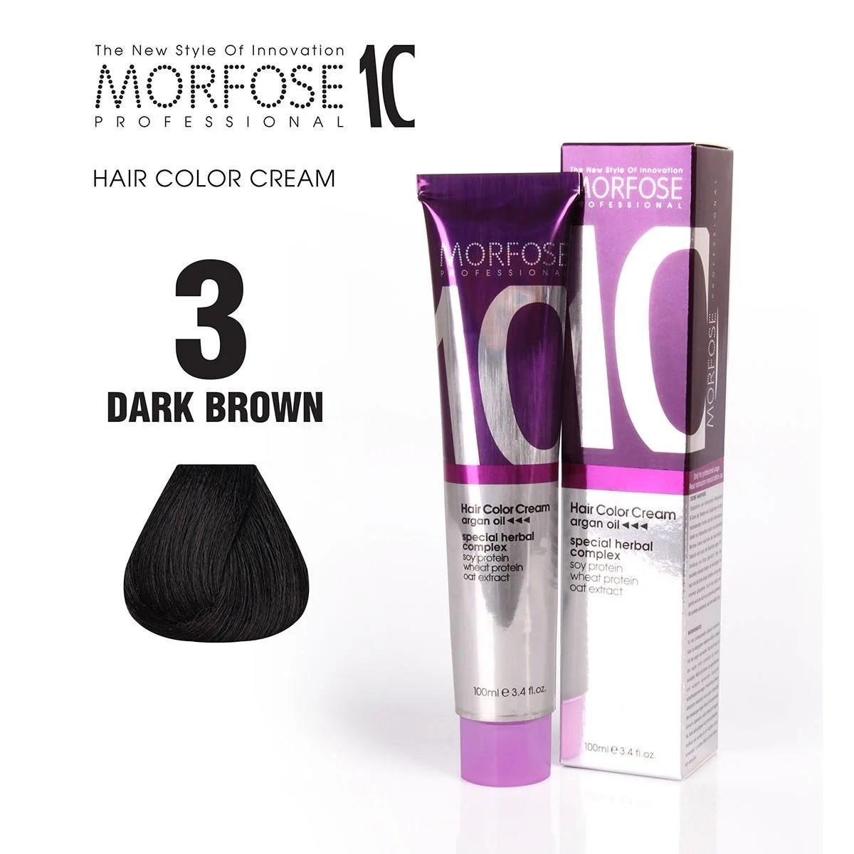 Morfose 10 Saç Boyası 3 Koyu Kahve 100ml.