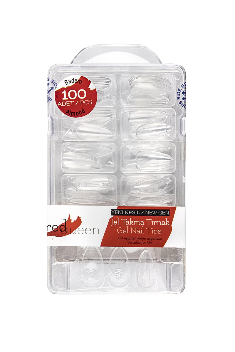 Redqueen Jel Takma Tırnak Badem RQ-1454 Şeffaf