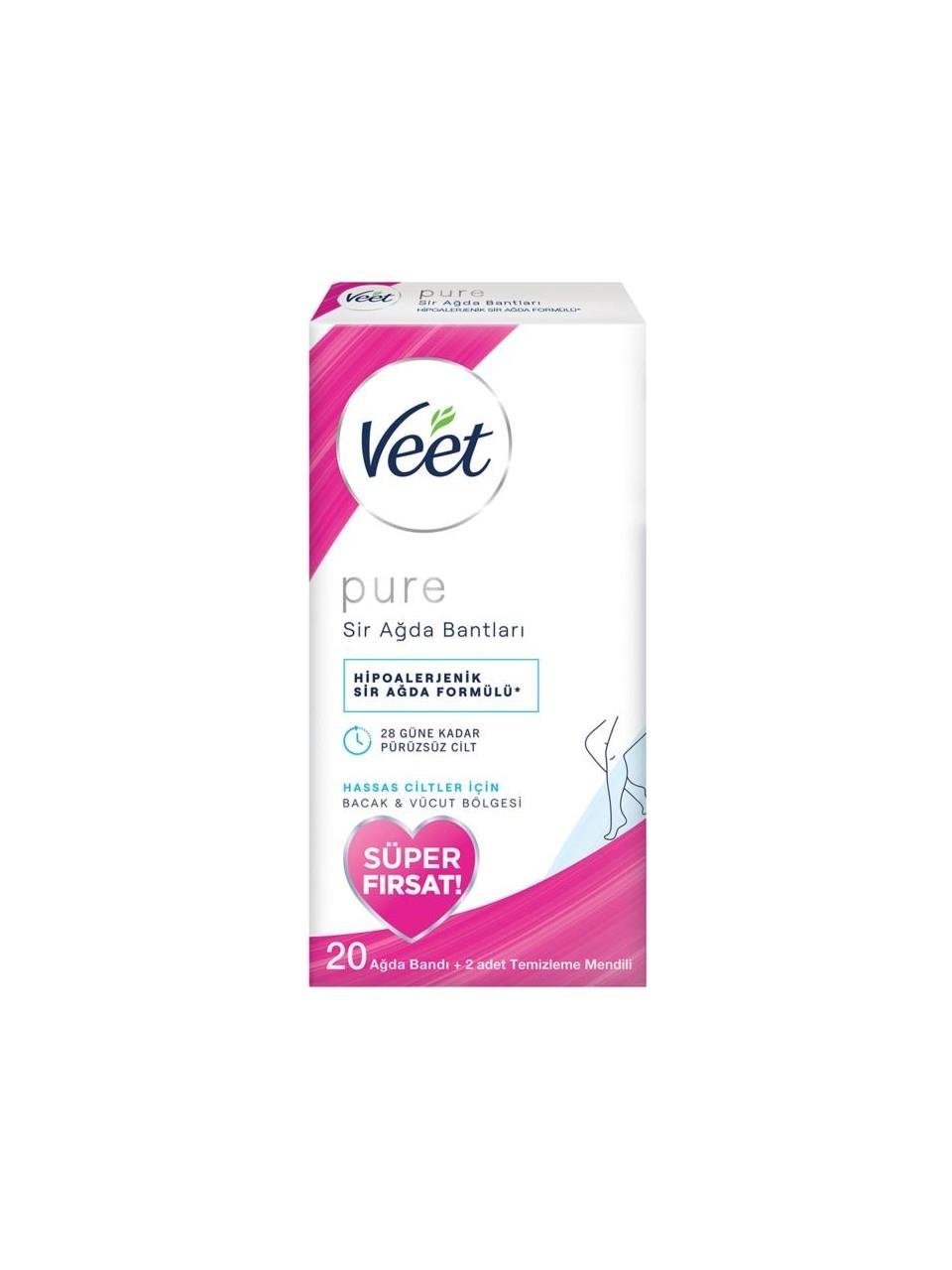 Veet Pure Sir Ağda Bandı 20'Li Hassas Ciltler