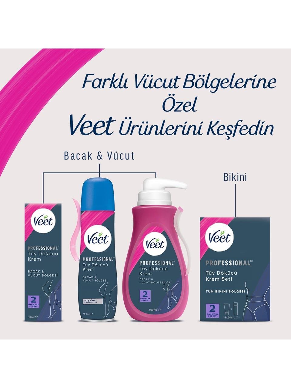 Veet Tüy Dökücü Sprey Mavı 150Ml.