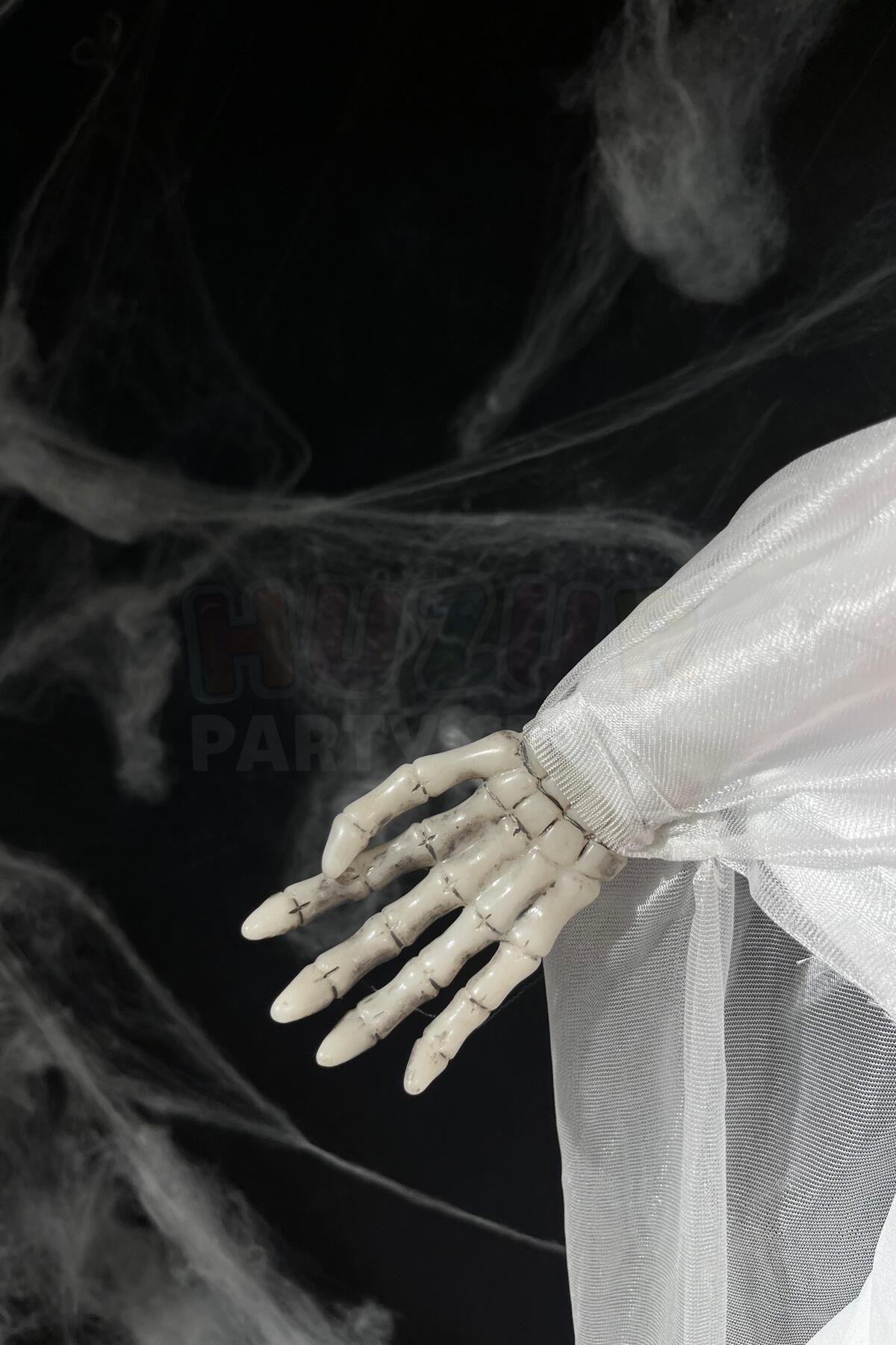 130 Cm Duvaklı Gelin Cadı Kolları Hareketli Sesli Durmadan Çalan Dekor Halloween Cadılar Bayramı