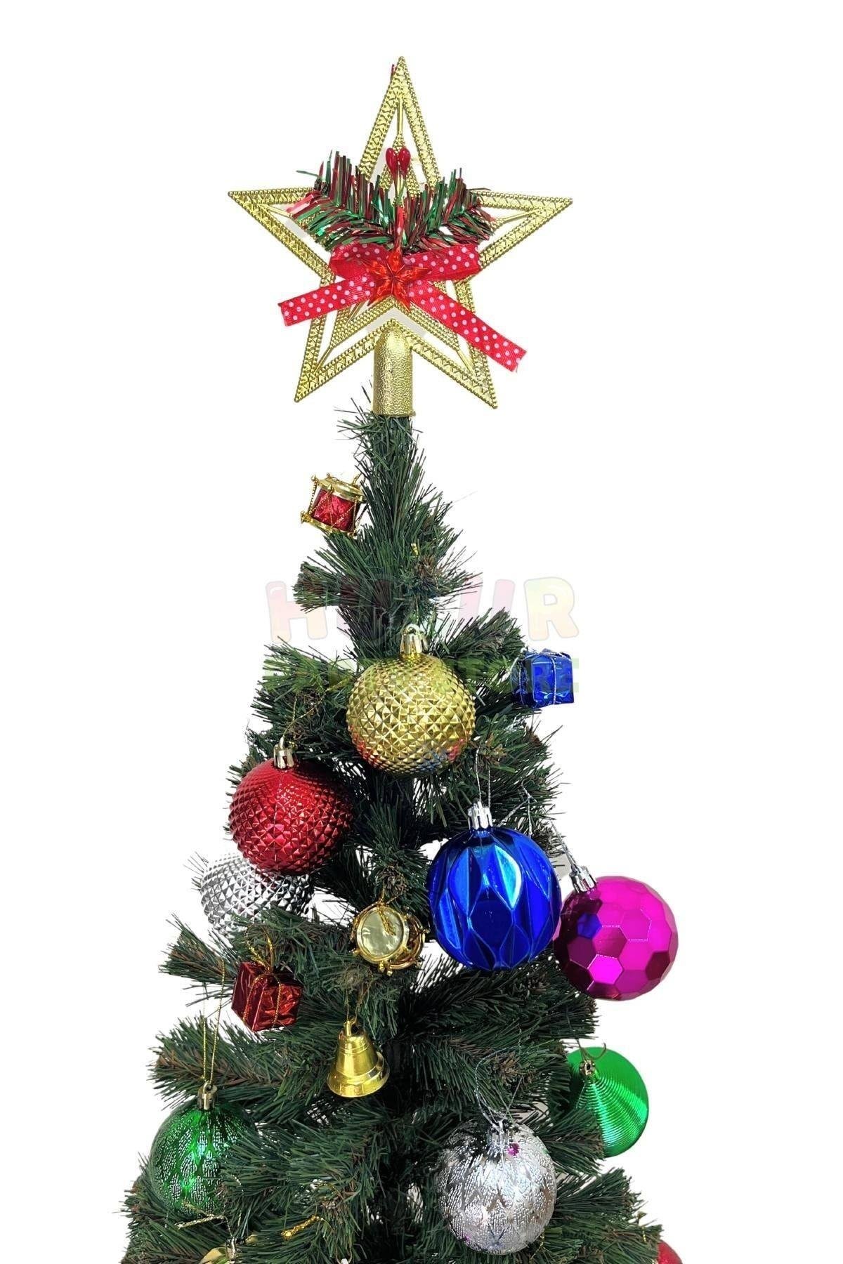 150 Cm Yılbaşı Çam Ağacı 114 Dallı Yeni Yıl Noel Ağacı Plastik Ayaklı Demir Gövdeli Ekonomik Model