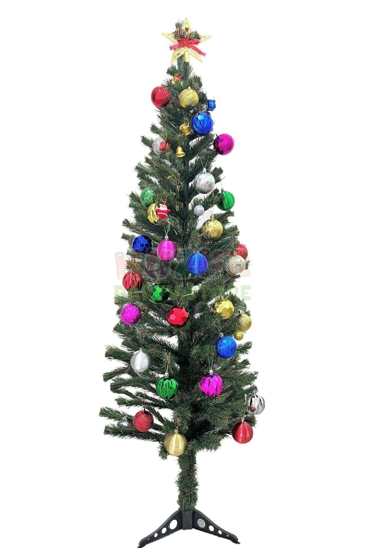 150 Cm Yılbaşı Çam Ağacı 114 Dallı Yeni Yıl Noel Ağacı Plastik Ayaklı Demir Gövdeli Ekonomik Model