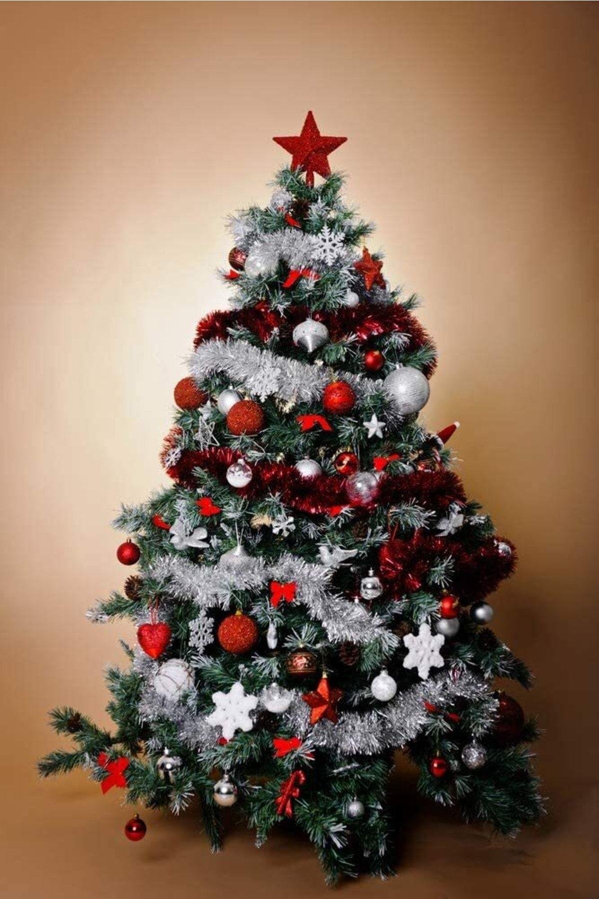 Gümüş Yılbaşı Garland Doğum Günü Simi Çam Ağacı Süsü Gri Silver 200x7 Cm Boyuna Asılan Boyna Takılan