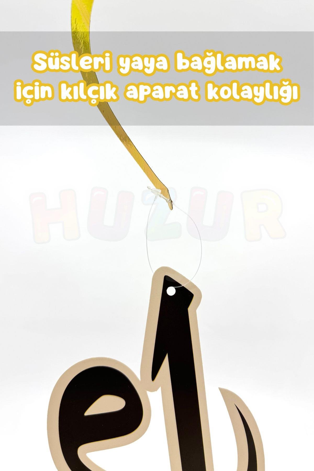 Kuran Okuyorum Temalı 6 Adet Tavan Sarkıt Süsü Kurana Geçtim Partisi Süslemesi Dini İslami Süs