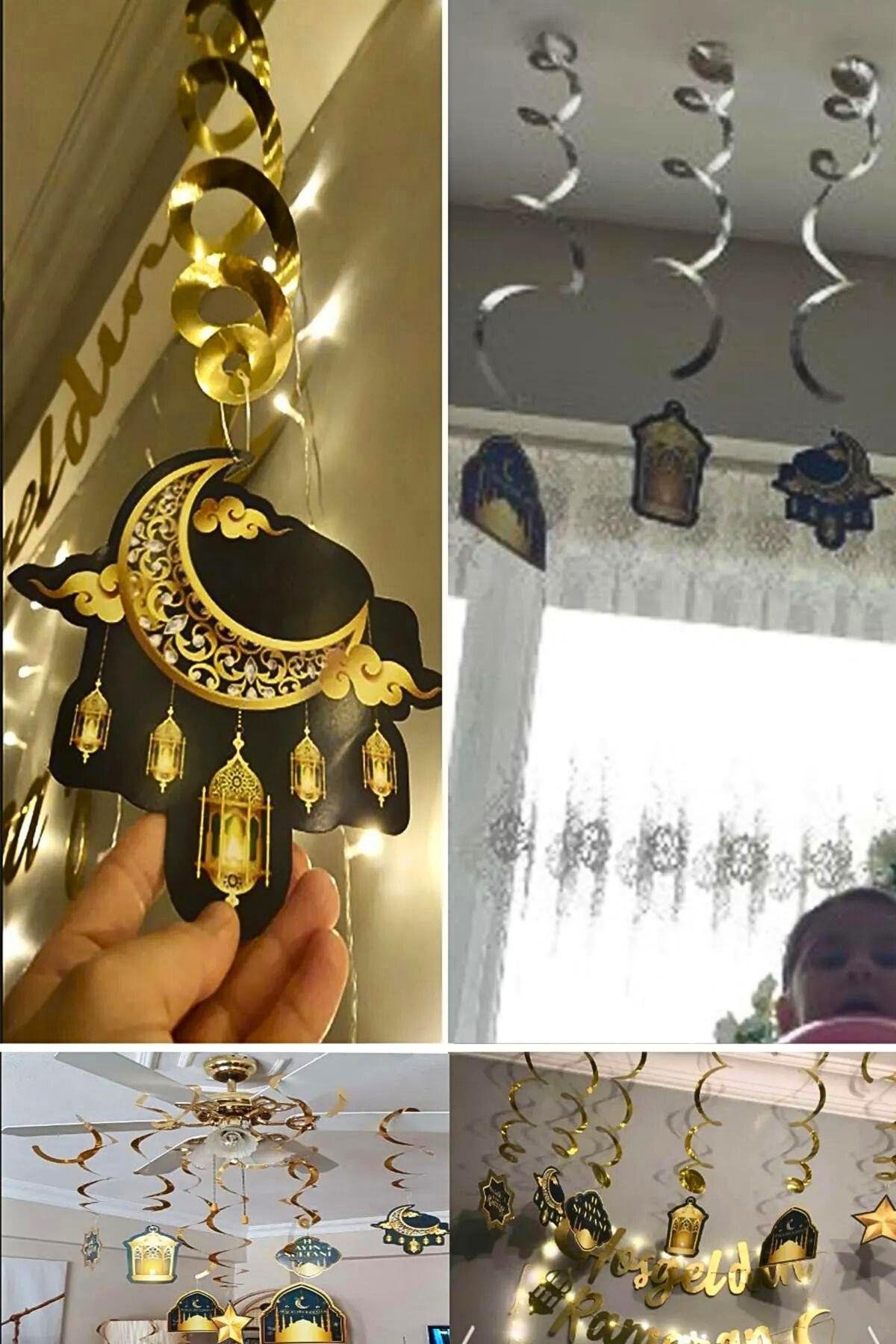 Led Işıklı Hoşgeldin Ramazan Yazısı Ramazan Bayramı Tavan Süsü 11 Ayın Sultanı Dini Süsleme Süs Seti