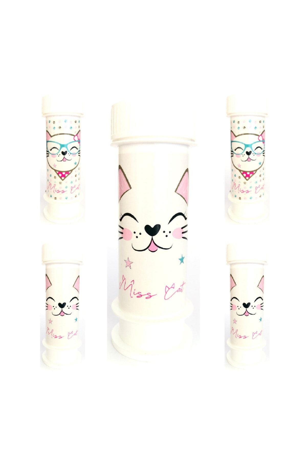Miss Cat Temalı 5'li Köpük Balon Miss Cat Kedili Figür Karakter Konseptli Köpük Baloncuk 60 Ml