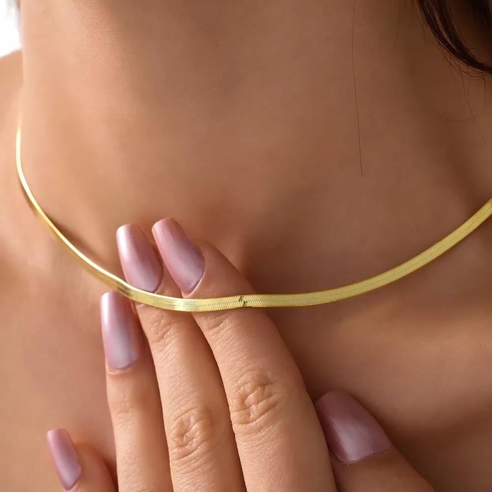 925 AYAR GÜMÜŞ BALIK SIRTI ZİNCİR UNISEX KOLYE