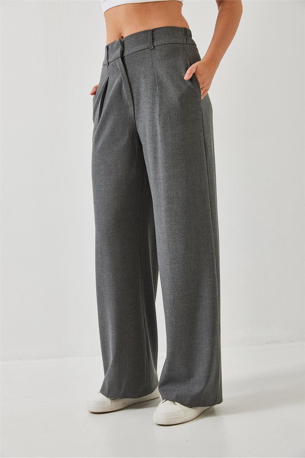 Beli Lastikli Bol Paça Pantolon 3314 60261045 - Antrasit