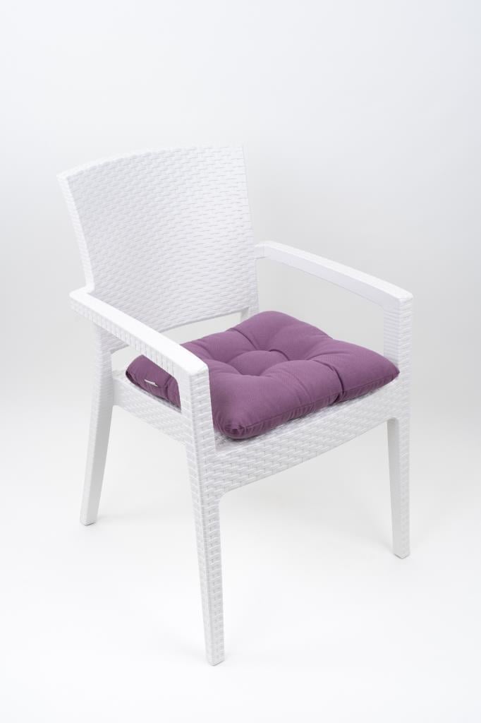 MEGA Mor Sandalye Minderi 45x45 Özel Dikişli Bağcıklı