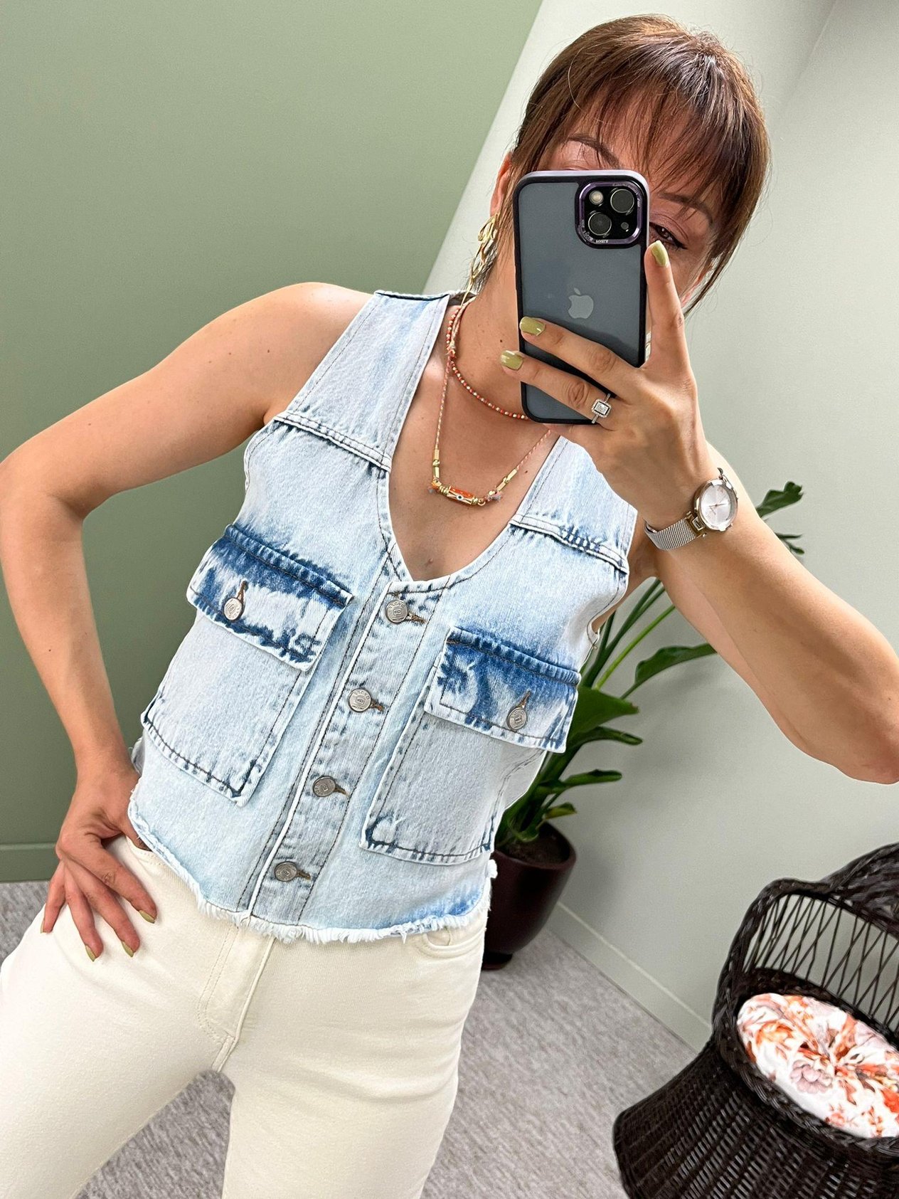 Denim Yelek -118