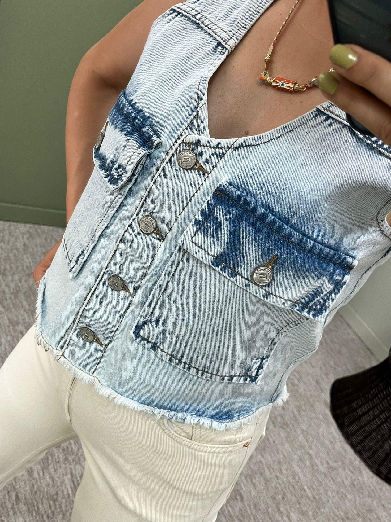 Denim Yelek -118