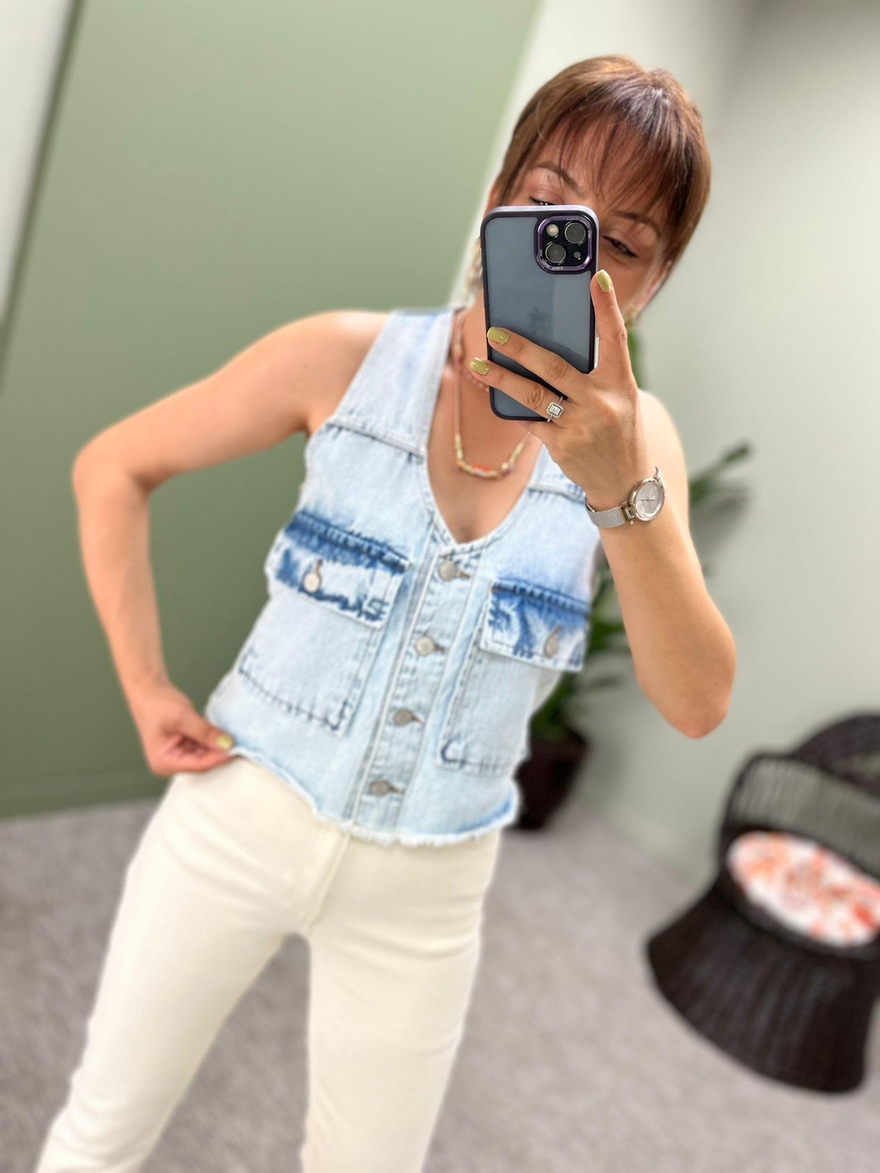 Denim Yelek -118