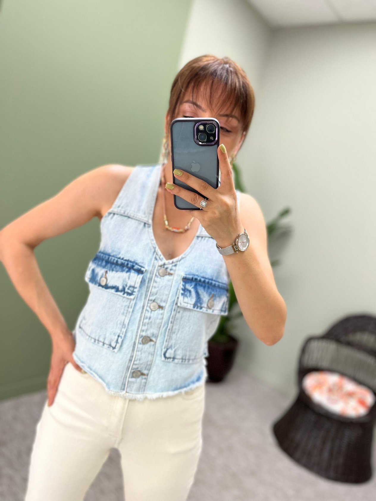 Denim Yelek -118