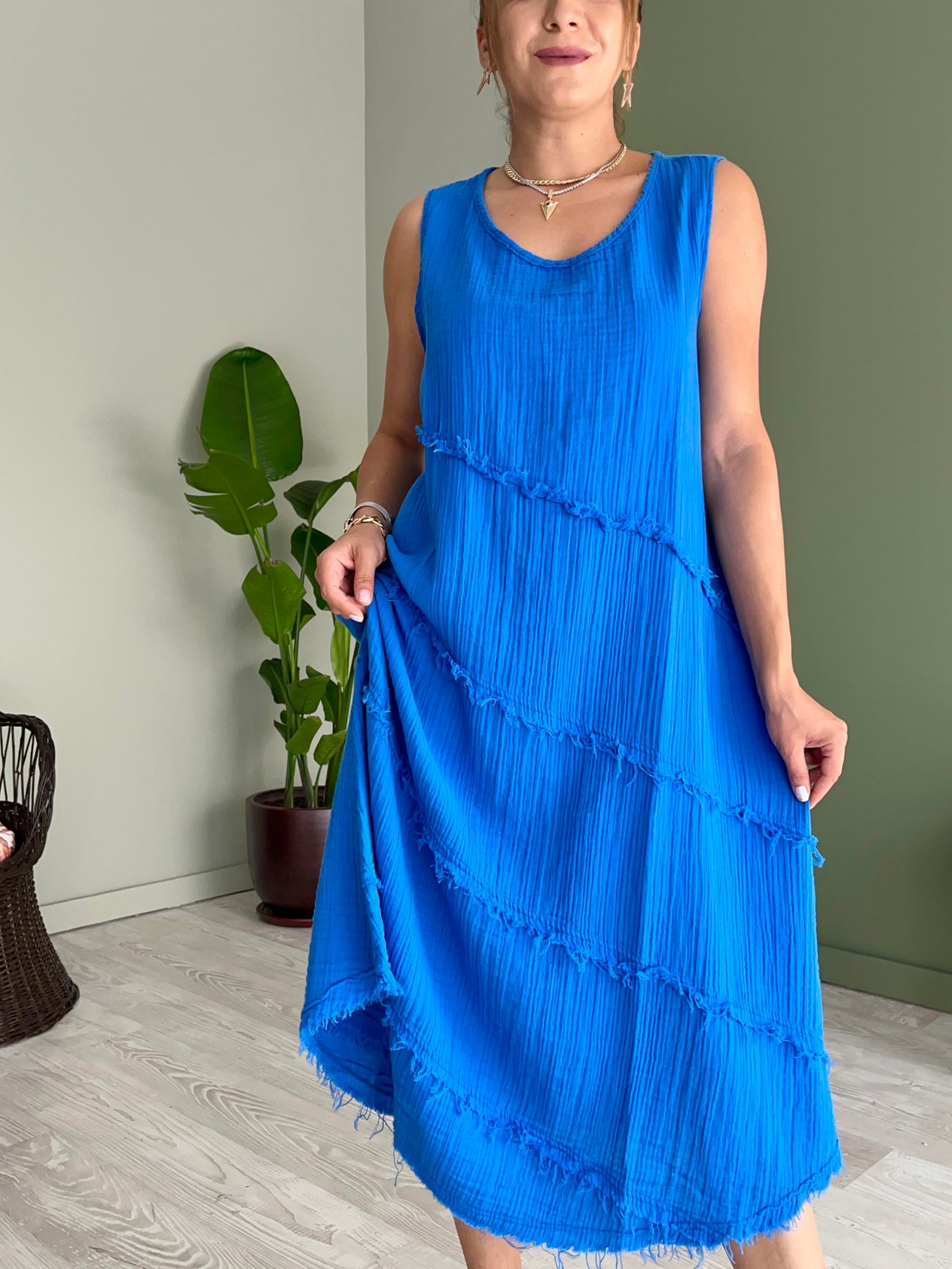 Otantik oversize elbise-138
