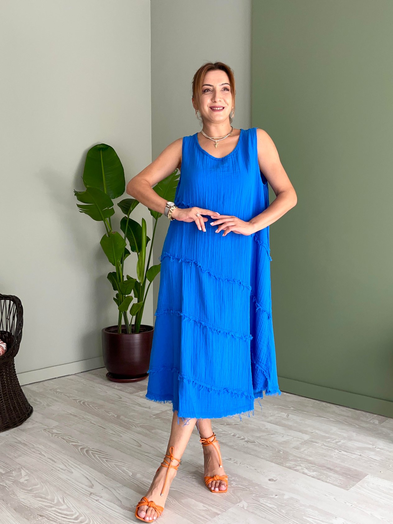 Otantik oversize elbise-138