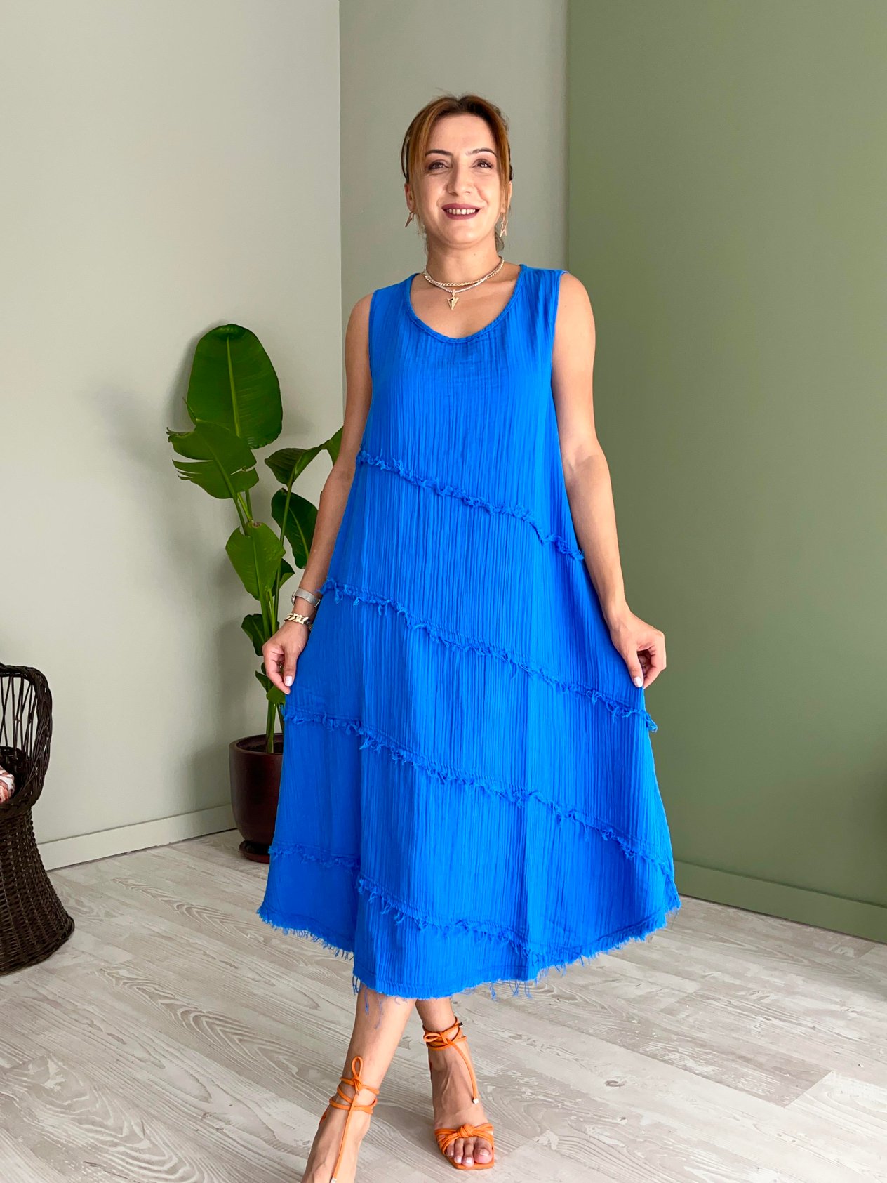 Otantik oversize elbise-138