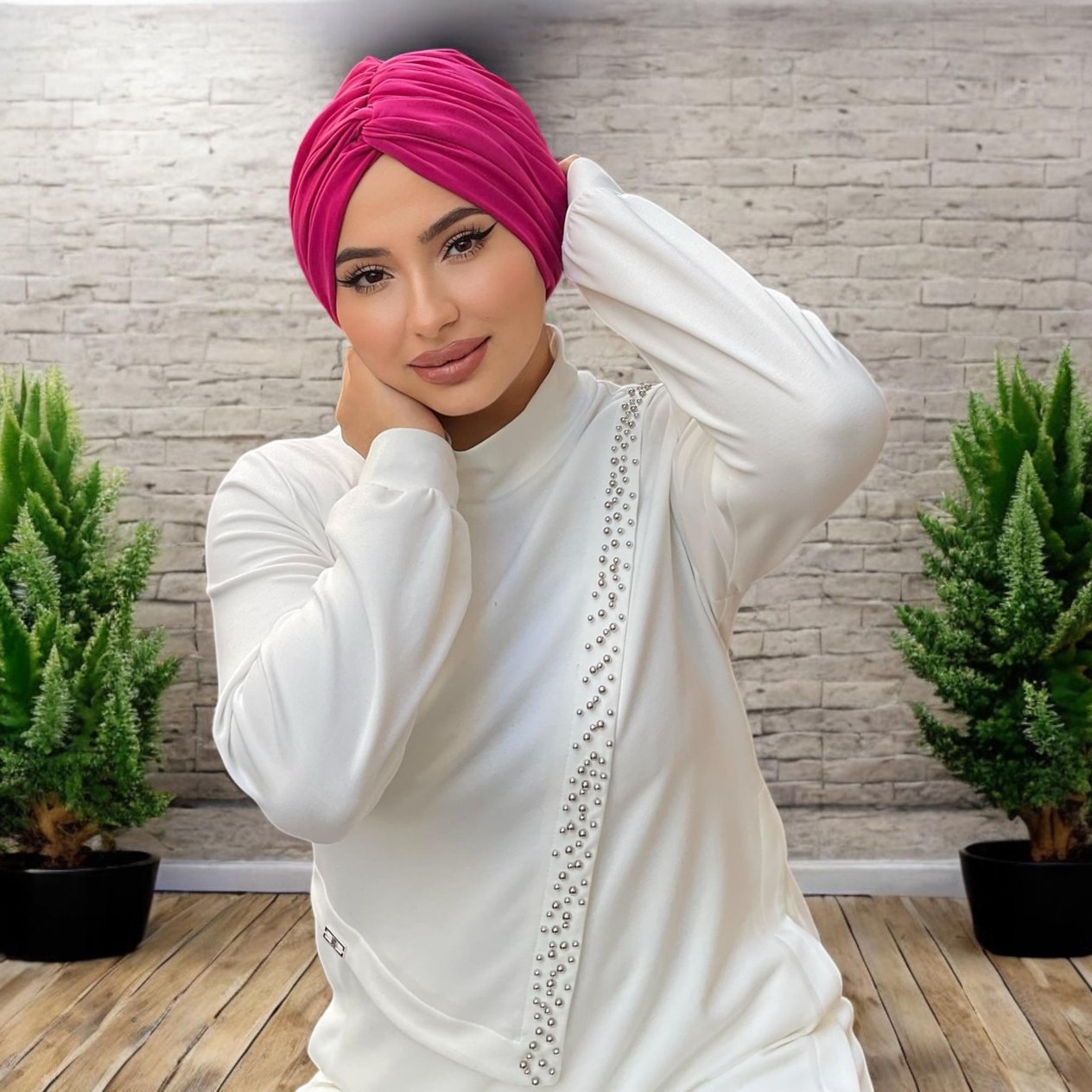 Düğüm bone şeker pembe