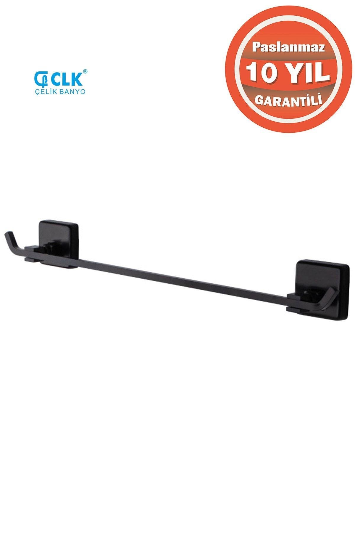 Paslanmaz Pirinç Kumru Mat Siyah Uzun Havluluk 50 Cm