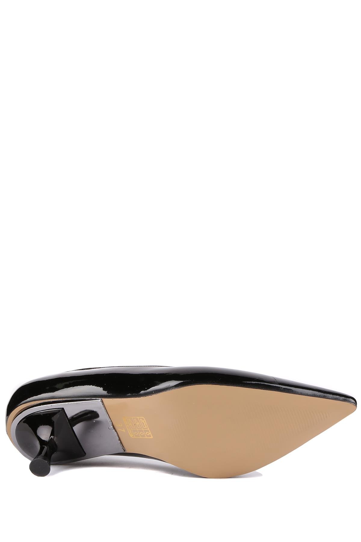 25-PM208 K0552 ZENNE AYAKKABI SIYAH RUGAN-PLATIN OKCE
