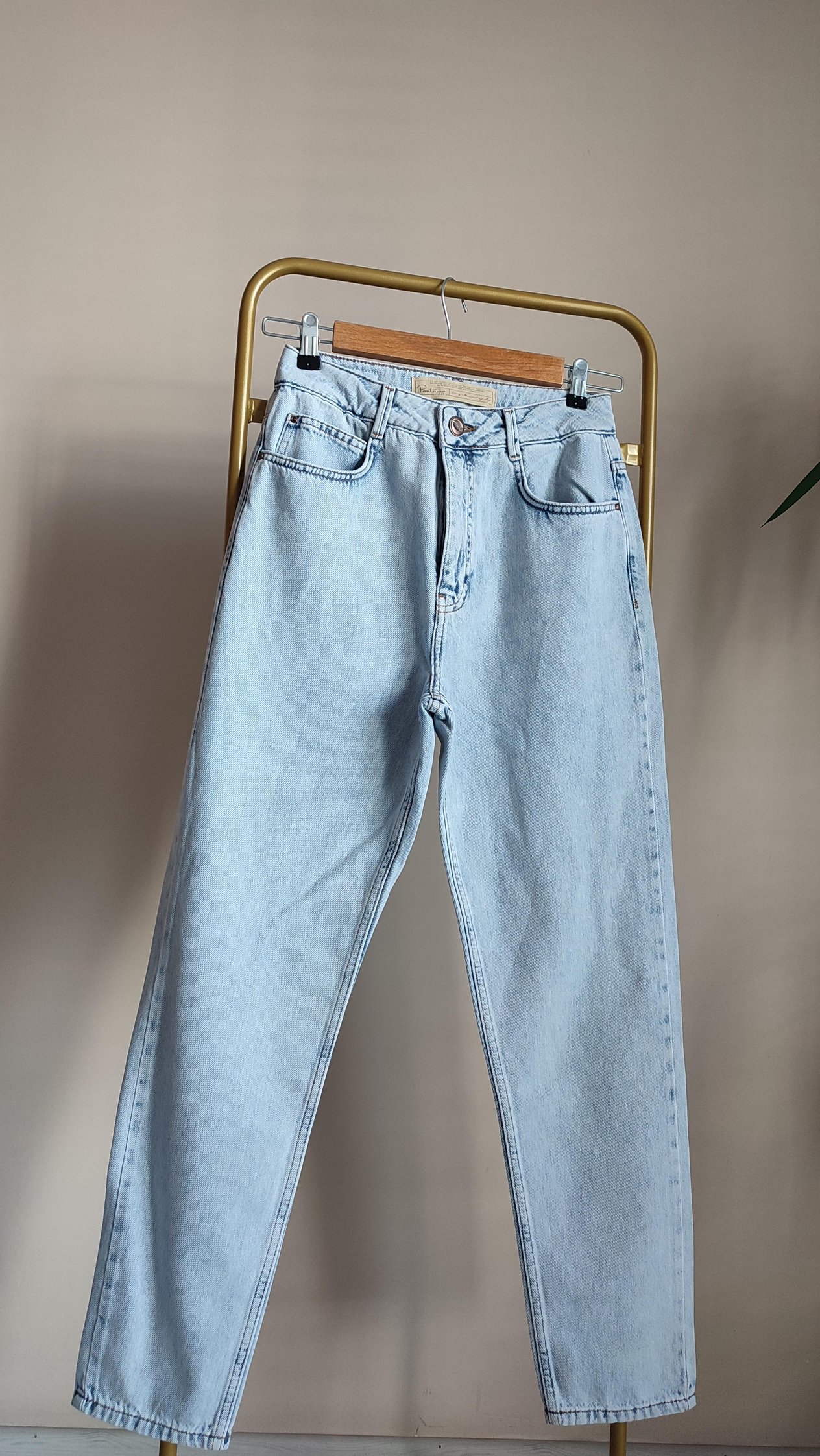 Kar yıkama mavi mom Jean