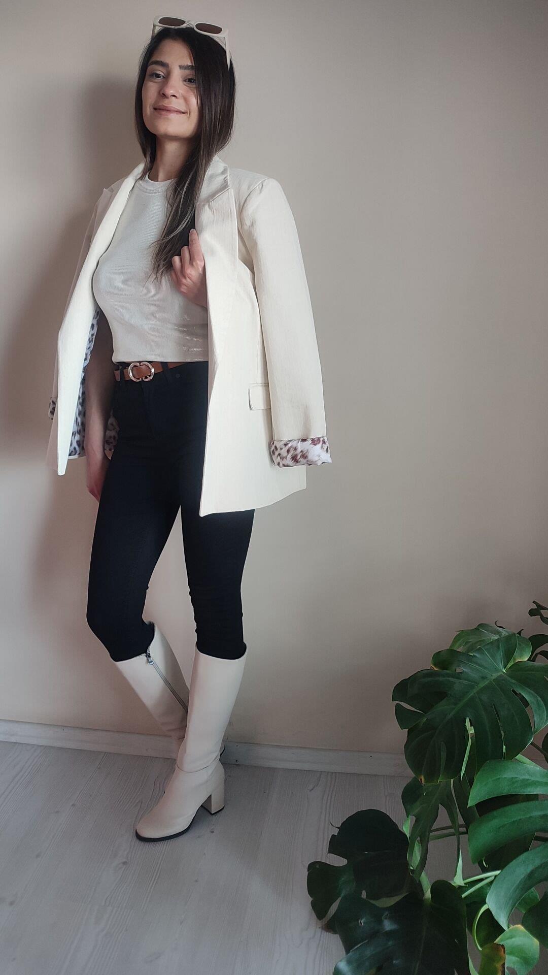 Siyah likralı skkny pantolon
