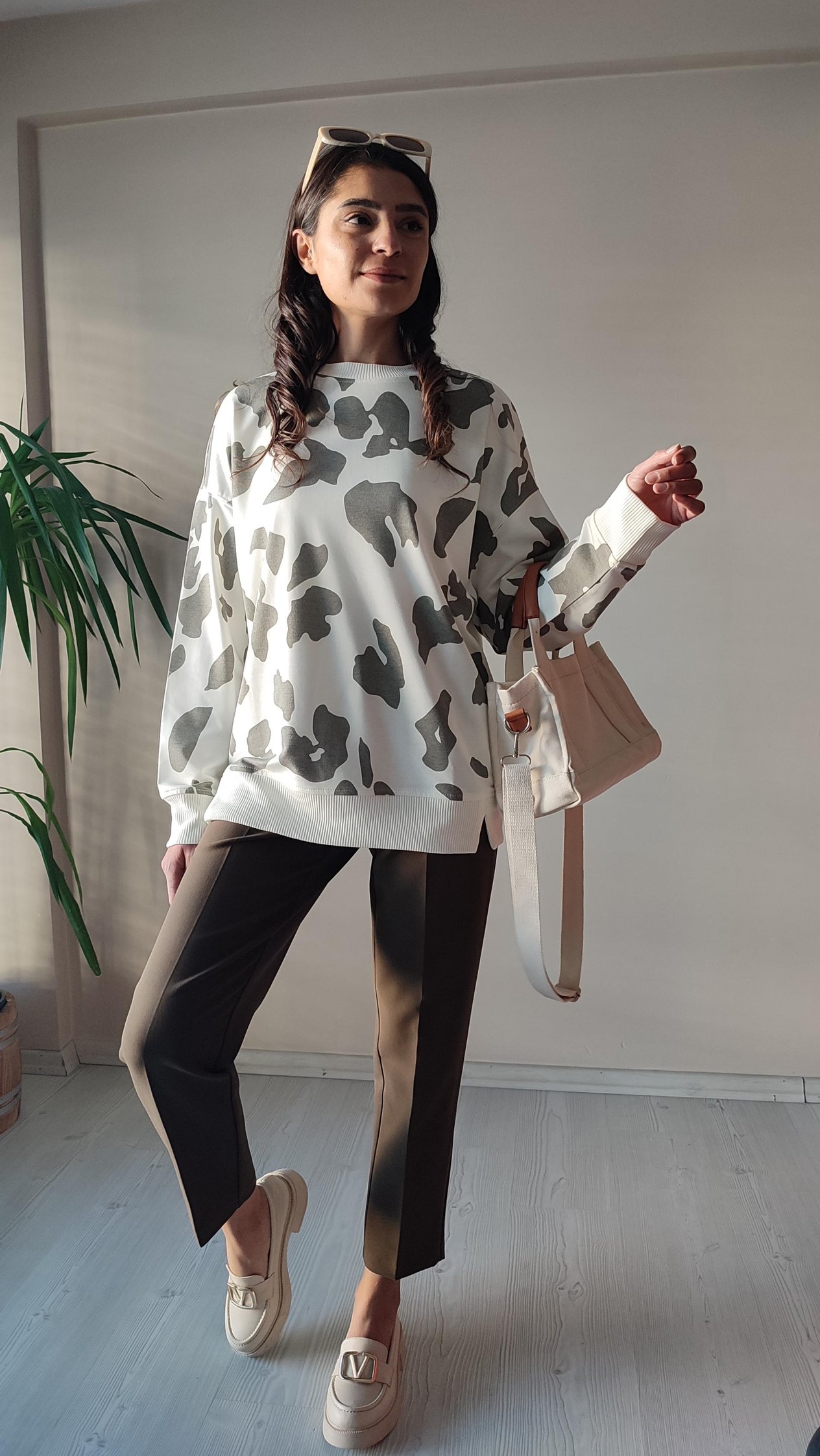 Yeşil Desen sweatshirt 