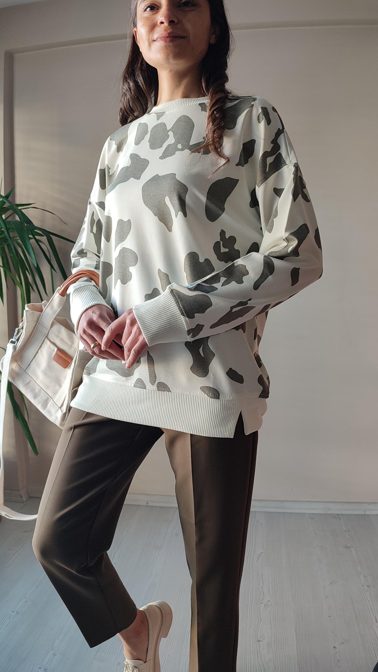 Yeşil Desen sweatshirt 