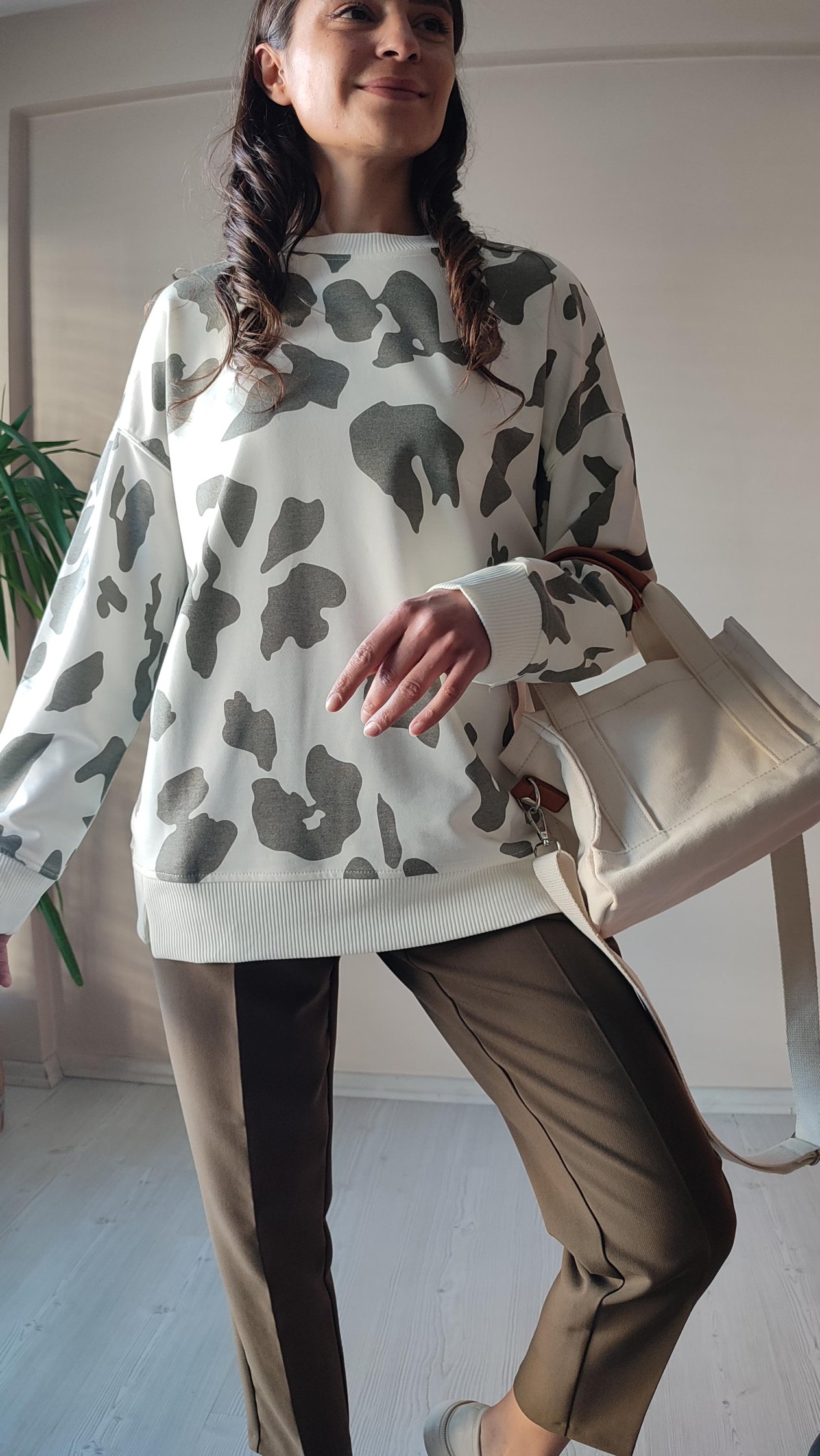 Yeşil Desen sweatshirt 