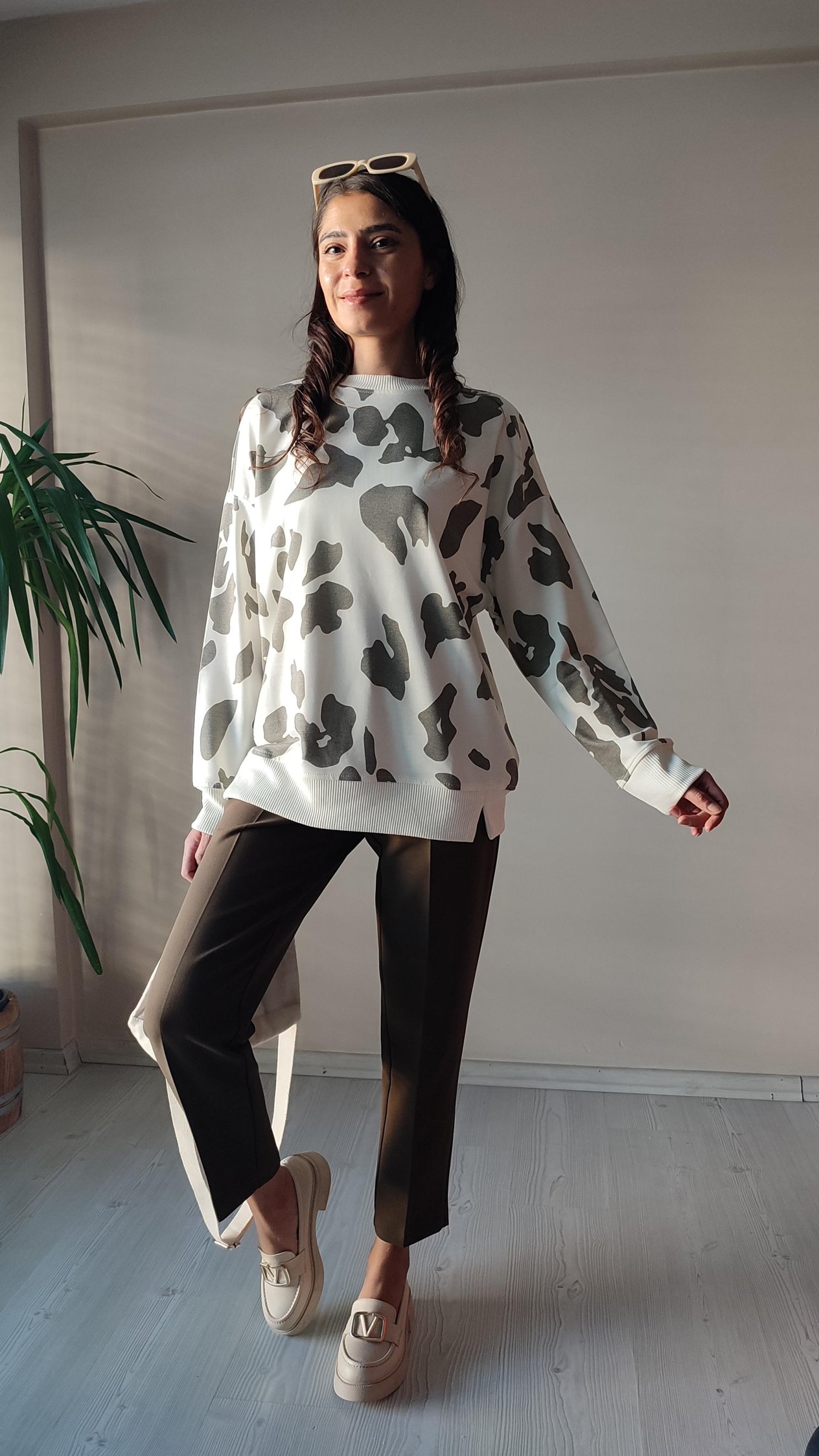 Yeşil Desen sweatshirt 
