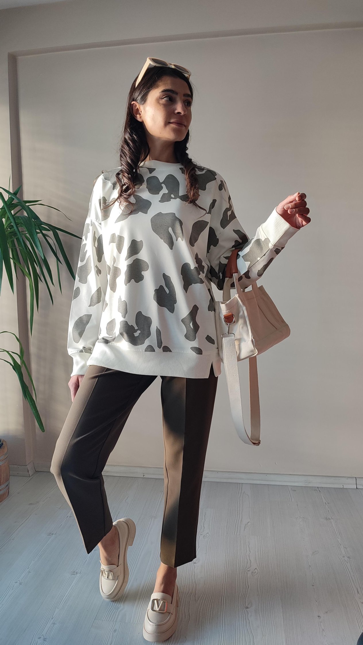 Yeşil Desen sweatshirt 