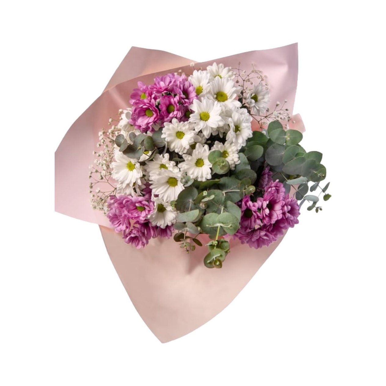 Pembe-Beyaz-Papatya-Buket 