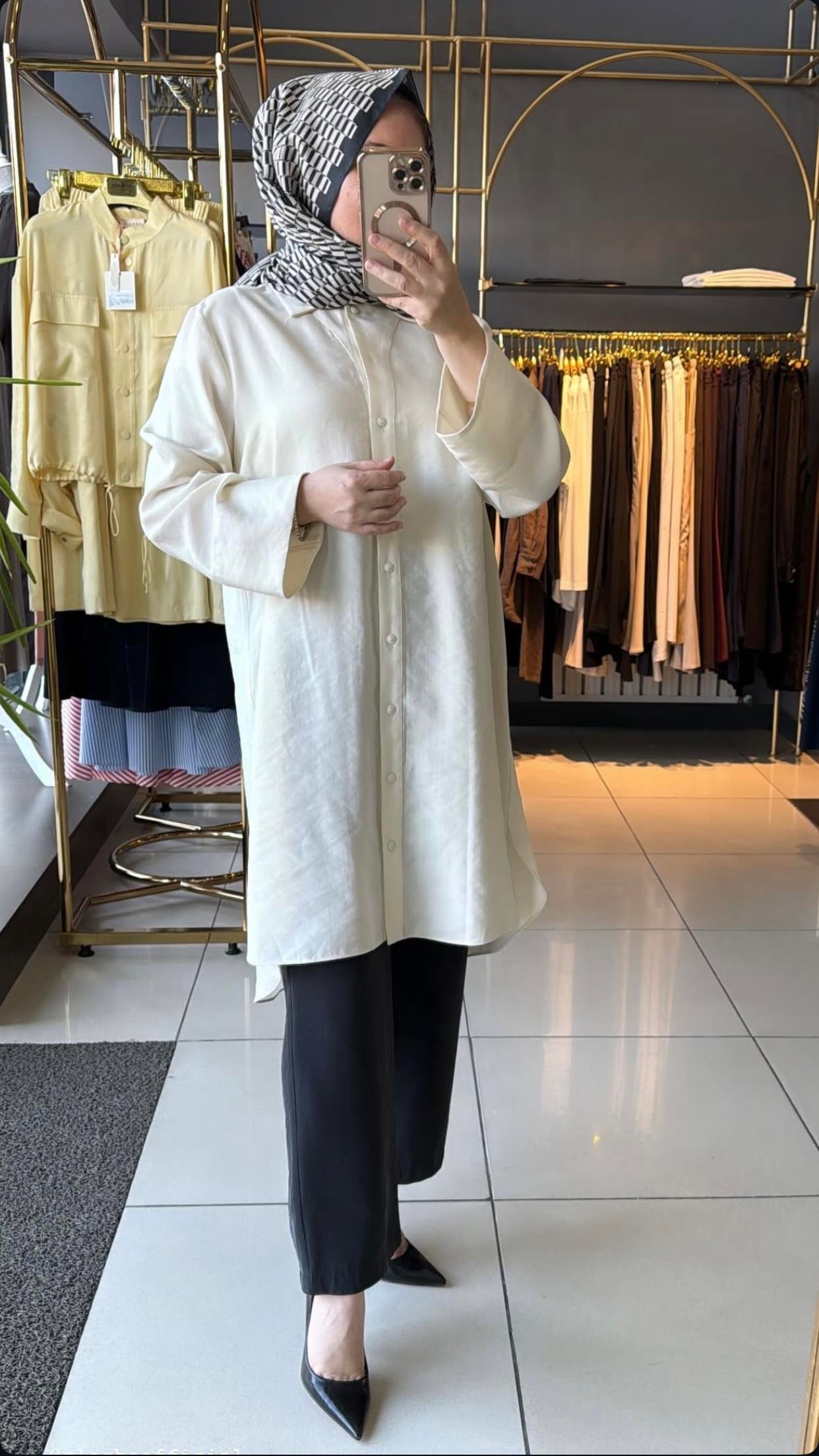 CLOCHE TUNİK BEJ