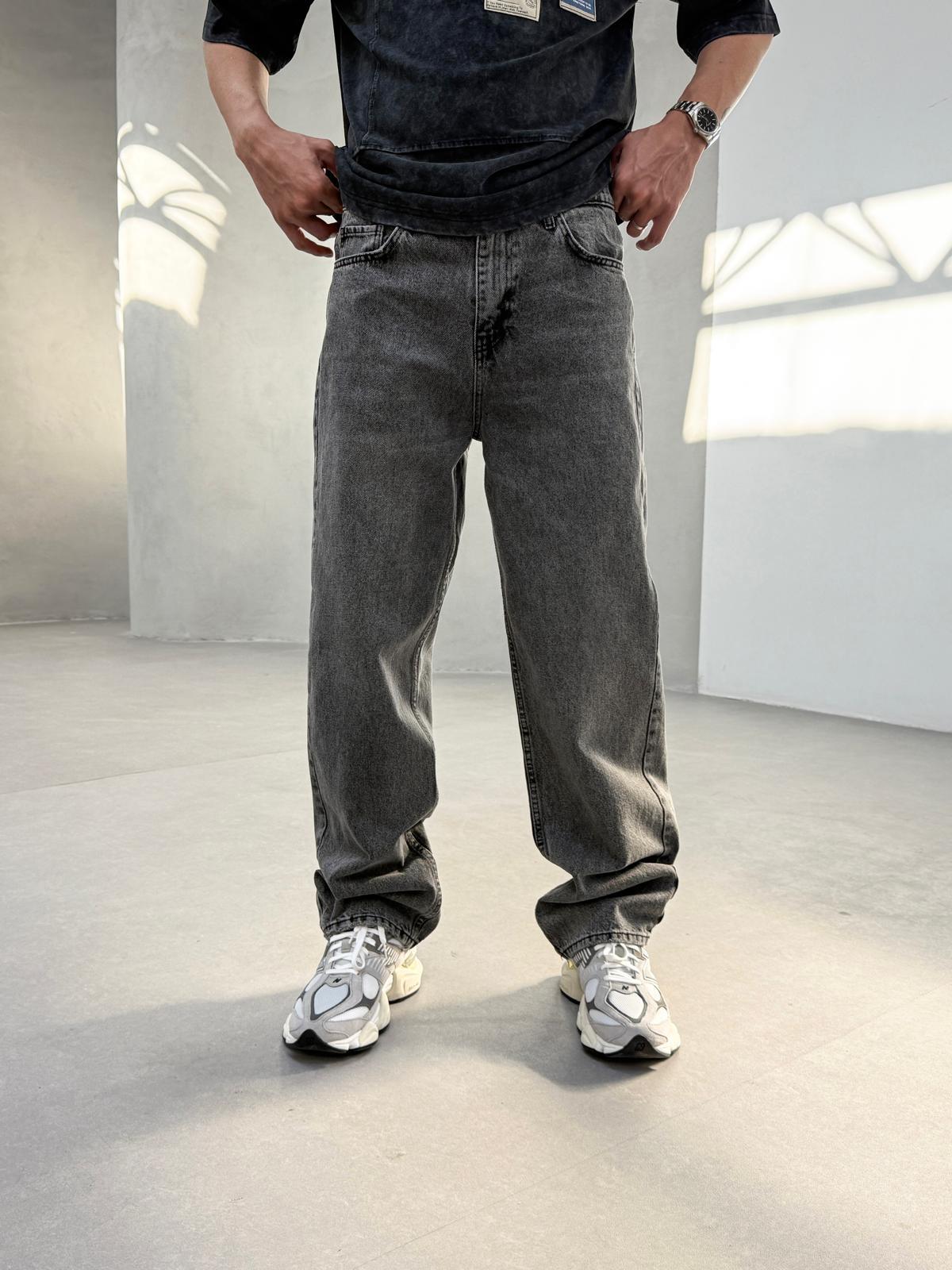 Baggy Kalıp Kot Pantolon Antrasit