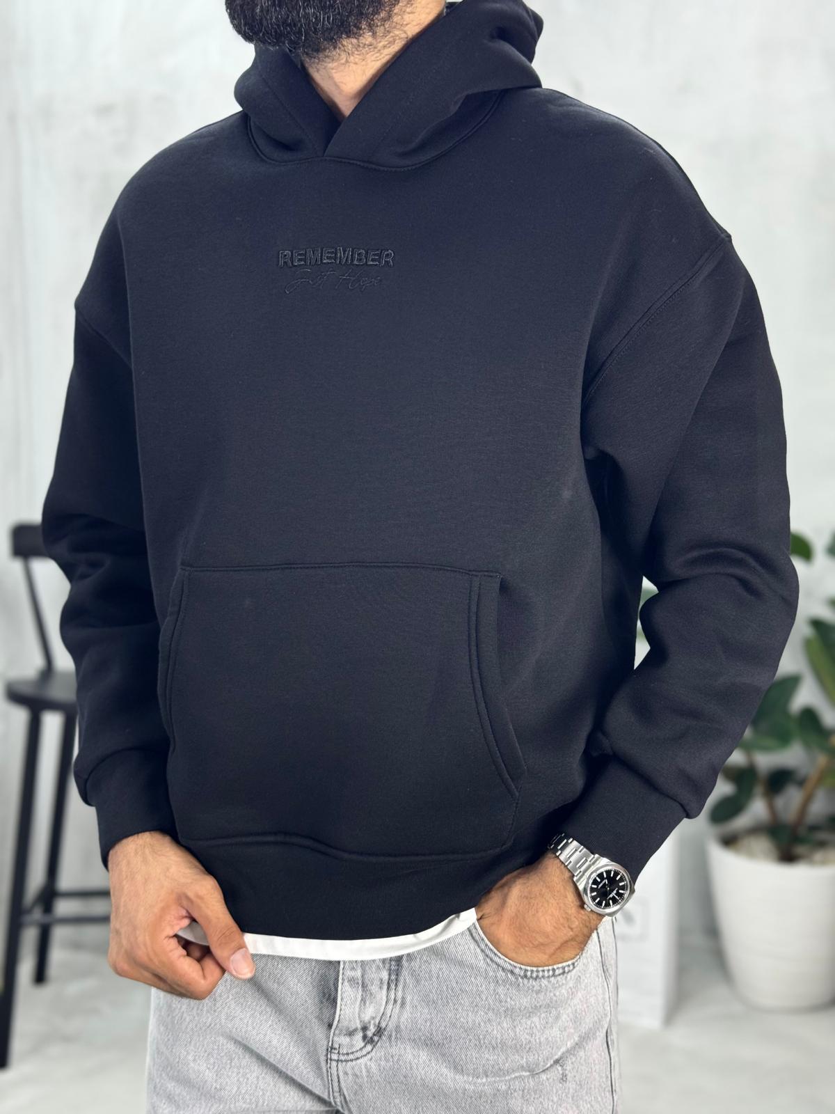 Just Hope Baskılı Sweatshirt Siyah