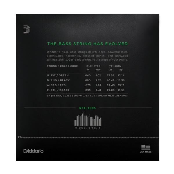 BAS G?TAR TEL SET?, NYXL SER?S?, LONG SCALE, 4 TEL
