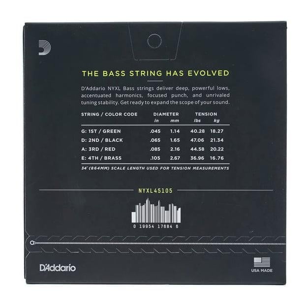 BAS G?TAR TEL SET?, NYXL SER?S?, LONG SCALE, 4 TEL