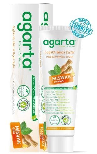 AGARTA DOĞAL DİŞ MACUNU MİSVAK ÖZLÜ 100 ML