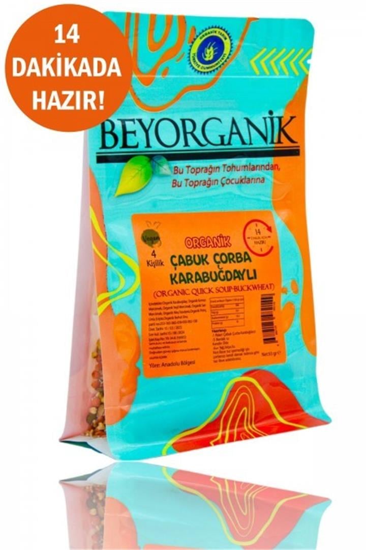 BEYORGANİK ORGANİK ÇABUK ÇORBA KARABUĞDAYLI 93 GR