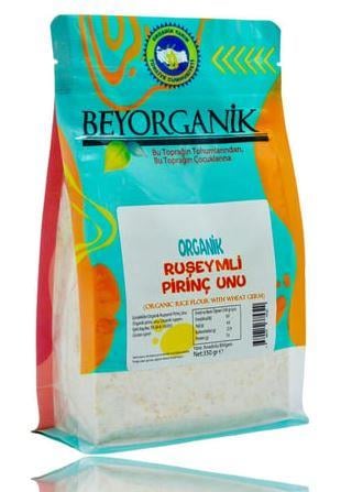 BEYORGANİK  PİRİNÇ UNU RUŞEYMLİ BEYAZ KRAFT 350 GR