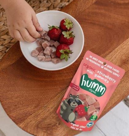 HUMM ORGANİK ÇİLEKLİ MİNİ KÜPLER 30 GR