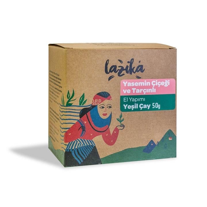 LAZİKA YASEMİN ÇİÇEĞİ TARÇINLI YEŞİL ÇAY 50 GR