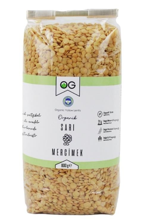 OG ORGANİK SARI MERCİMEK 800 GR